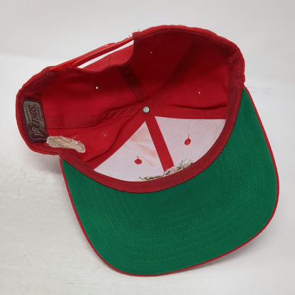 KBETHOS Baseball Cap Red One Size Hornet Mascot HS Logo Green Under Brim Hat