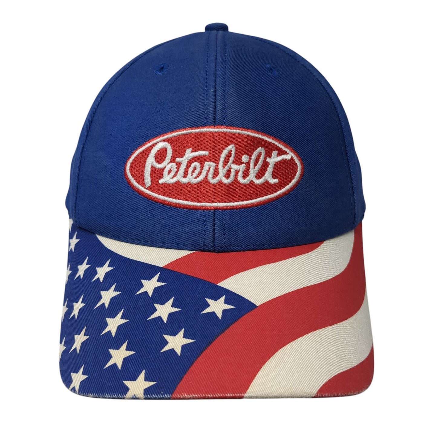 Peterbilt USA Flag Strapback Hat Multi One Size Adjustable Patriotic