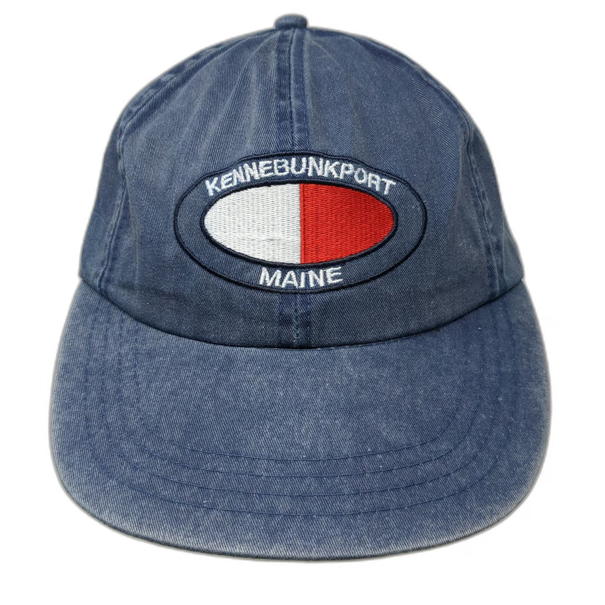 J-Hats Kennebunkport Maine Blue One Size Baseball Cap Slideback Cotton Logo Hat