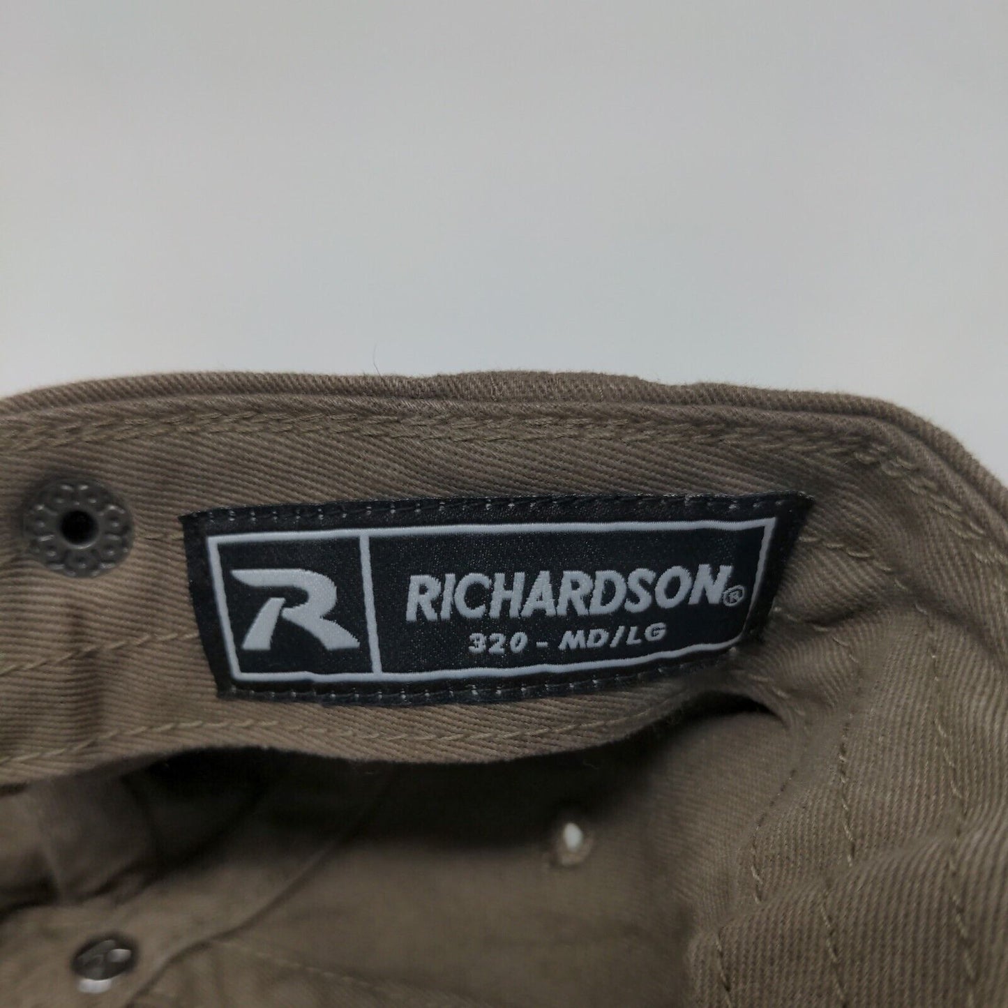 Turn 2 Specialty Companies Slideback Hat Tan M/L Embroidered 6 Panel Richardson