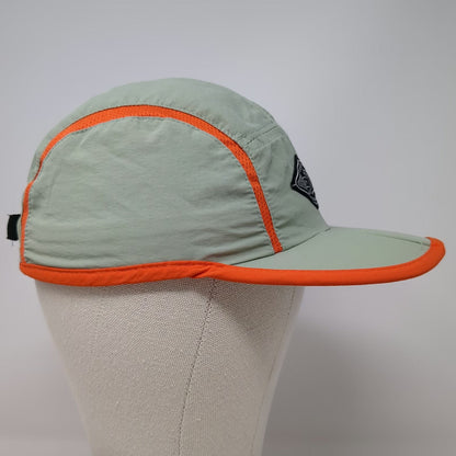 Tech Performance 5 Panel Hat Green Orange One Size Recycled Mesh Logo Slideback