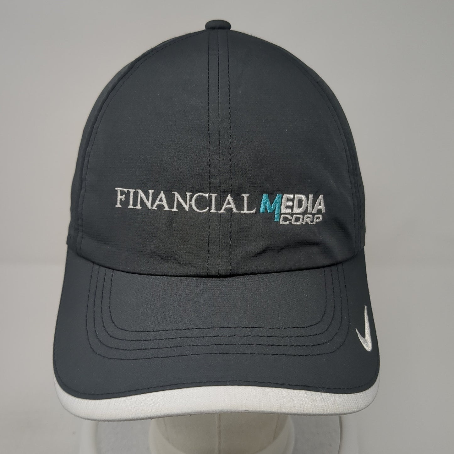 Financial Media Corp Strapback Hat Black One Size Adjustable Nike