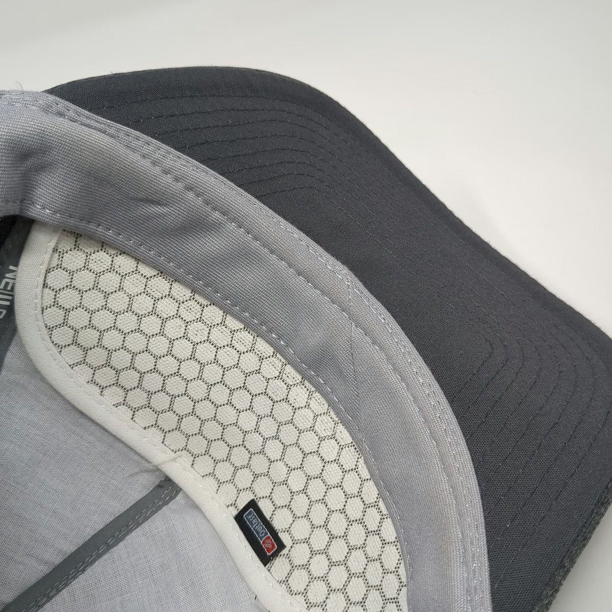 New Era 5 Panel Gray One Size Snapback Hat Golf Rope Performance Script Logo