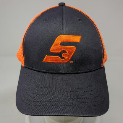 Snap-on Tools Baseball Cap Black Orange One Size Mesh Back Strapback Logo Hat