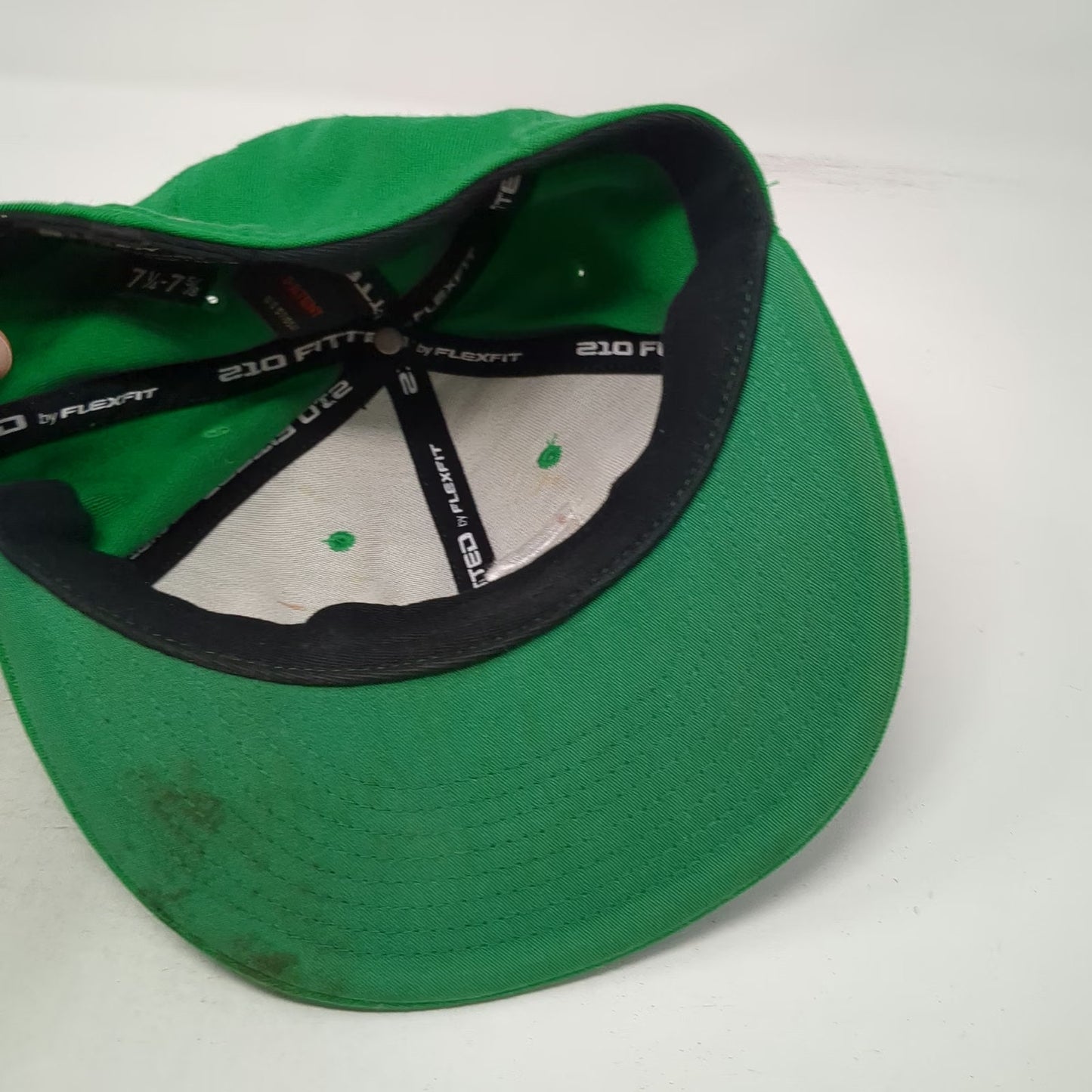 Flexfit Dew Tour Green 7 5/8 Baseball Cap Hat Autographed Signed Fitted Logo