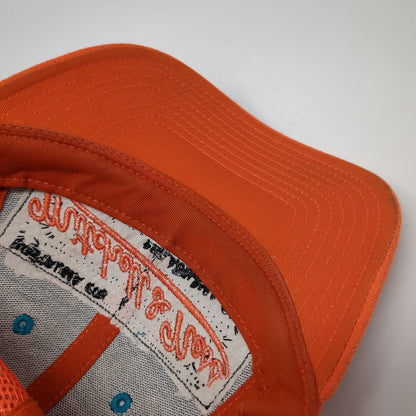 Mitchell & Ness Trucker Hat Orange Blue OSFM Philadelphia Patch Mesh Snapback