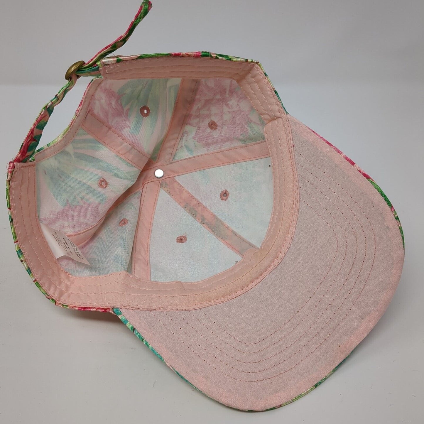 Unbranded Slideback Hat Multicolor OS Adjustable Daylily Close Pineapple Print