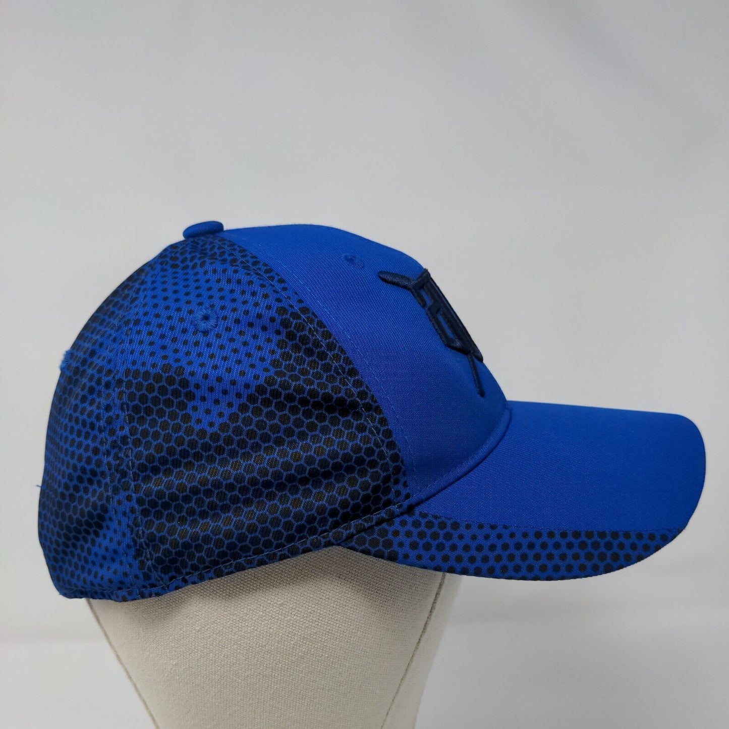 Sport-Tek Strapback Hat Blue OSFA Adjustable Embroidered Camo 6 Panel