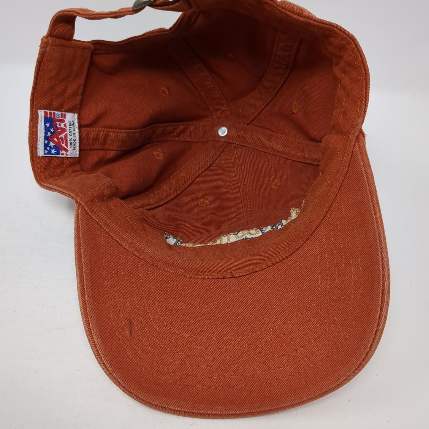 My Outdoor TV Slideback Baseball Cap Orange One Size Adjustable Embroidered