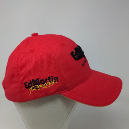 Ed Martin Automotive Men's Slideback Hat Red Adjustable Embroidered Logo