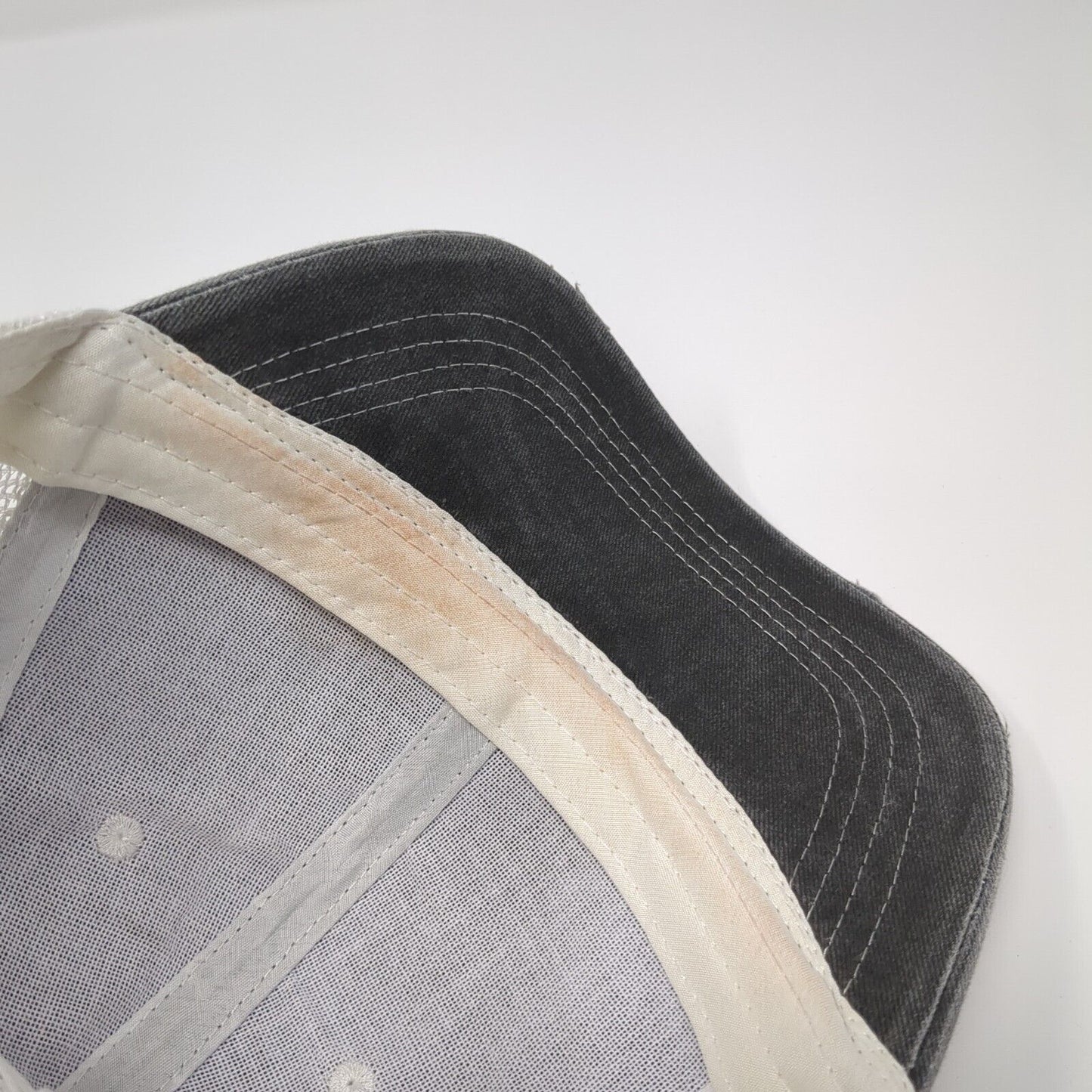 Bling Star Strapback Trucker Hat Gray One Size Adjustable Distressed Mesh Back