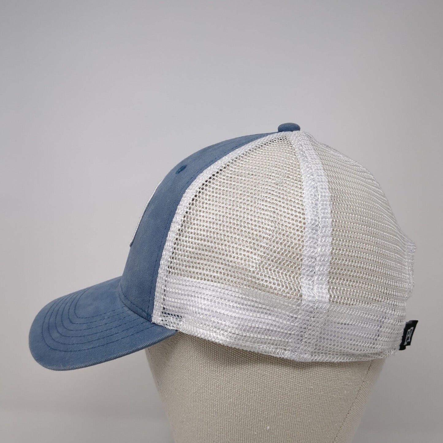 Avalanche Patch Snapback Trucker Hat Blue One Size Mesh Back Adjustable