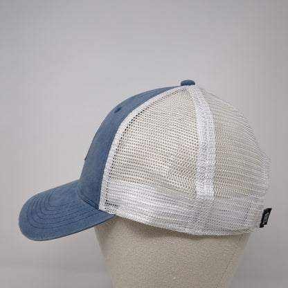 Avalanche Patch Snapback Trucker Hat Blue One Size Mesh Back Adjustable