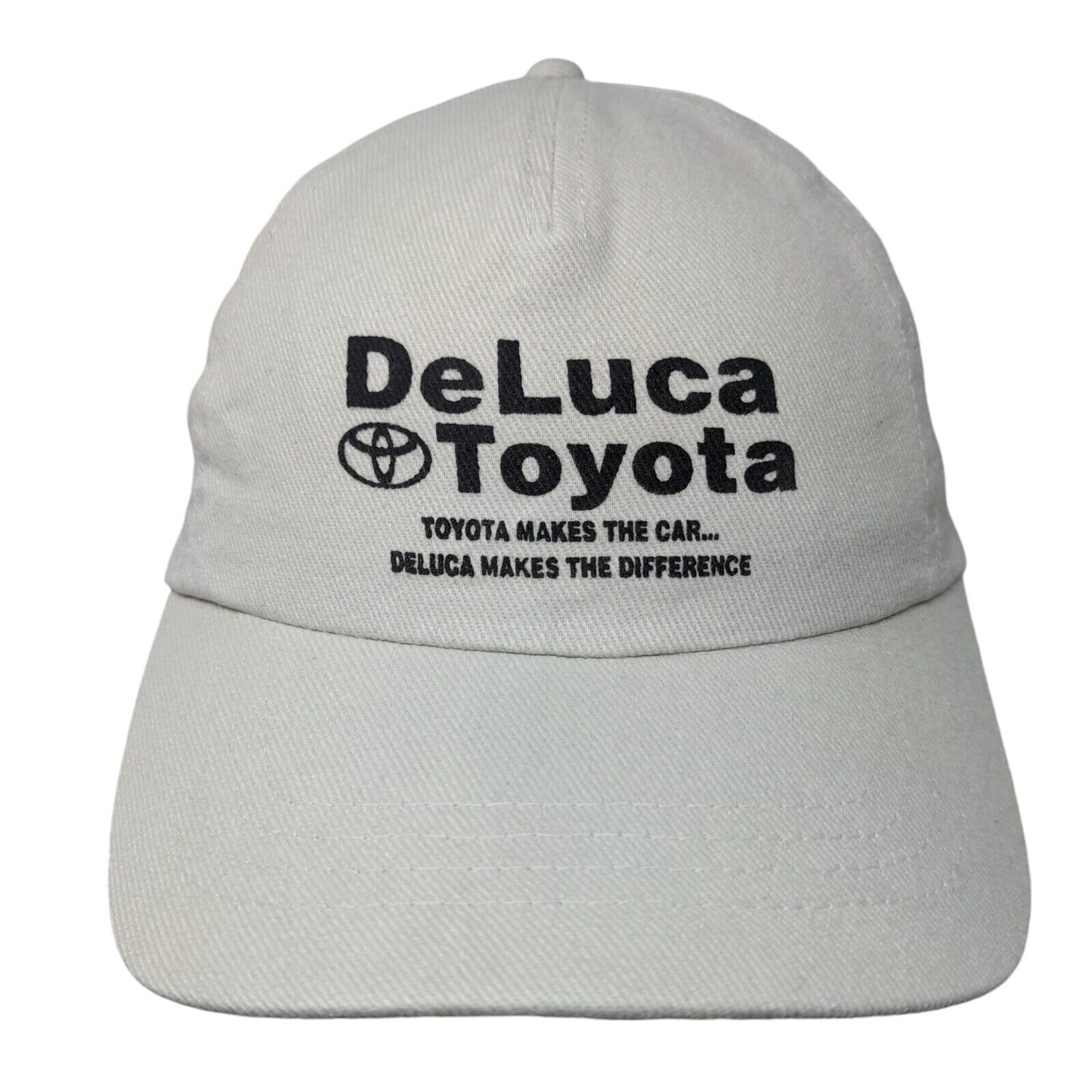 DeLuca Toyota Slideback Hat Tan One Size Adjustable Vented Holes 6 Panel Cobra