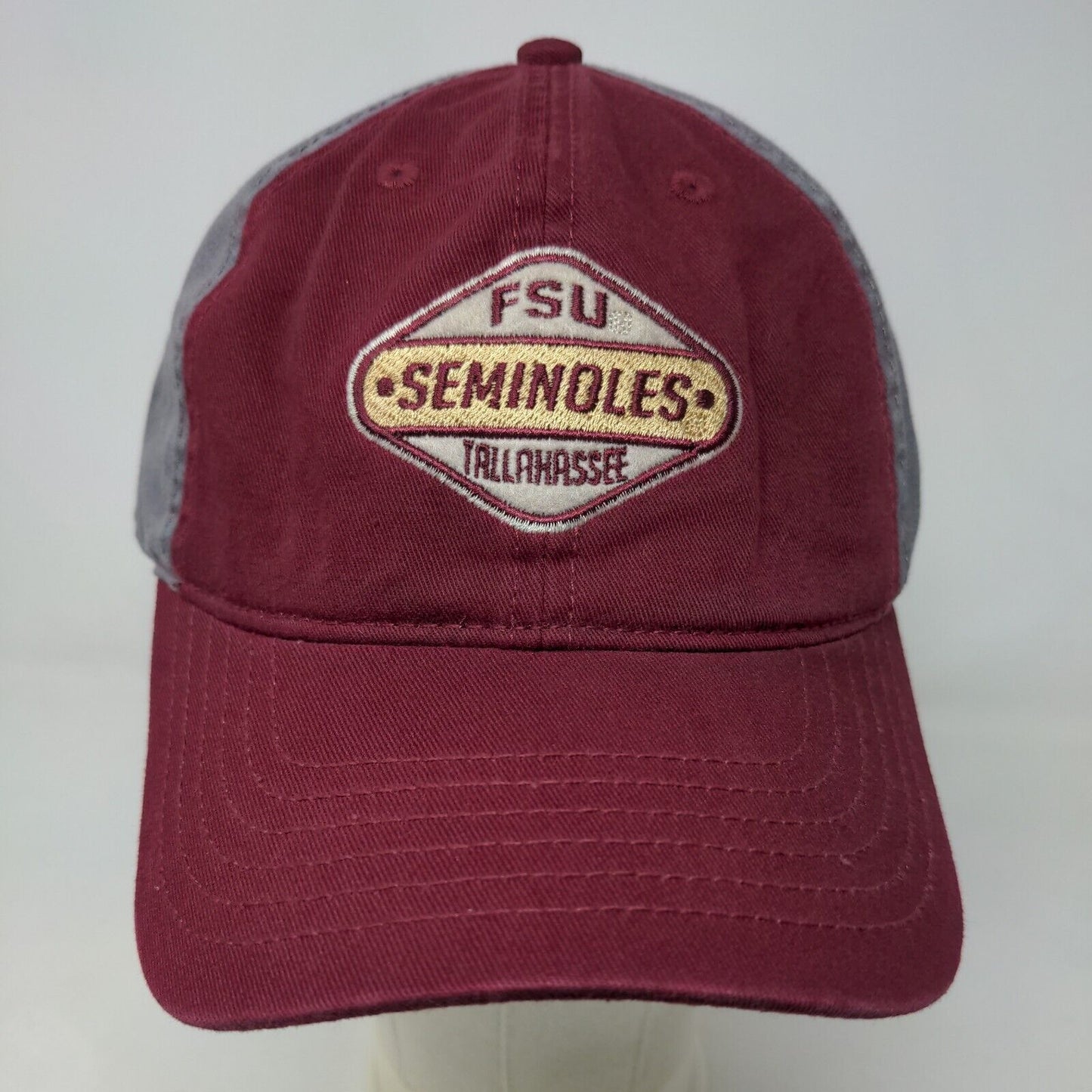 Captivating Headwear Men's Slideback Hat Red Gray OSFA FSU Seminoles Logo