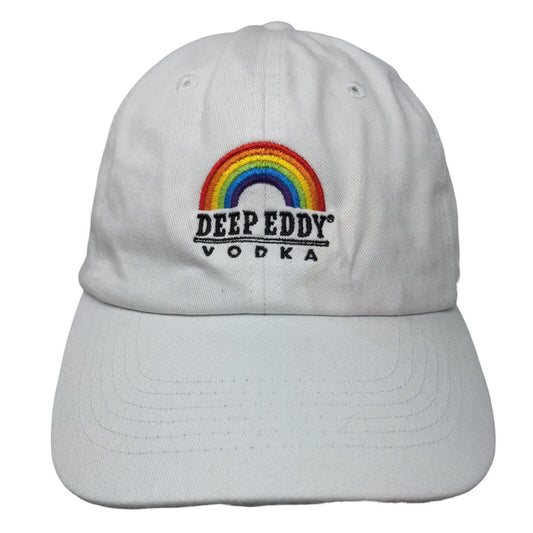 Deep Eddy Vodka Pride Rainbow Slideback Hat White One Size Embroidered