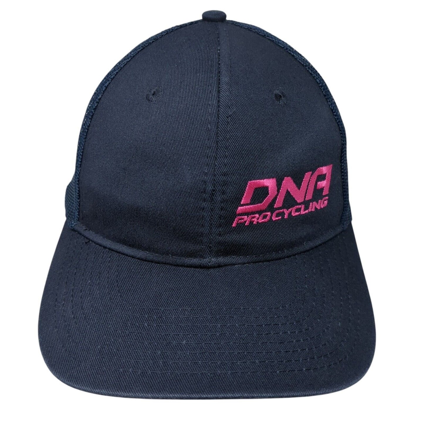 DNA Pro Cycling Snapback Mesh Back Trucker Hat Blue One Size Adjustable