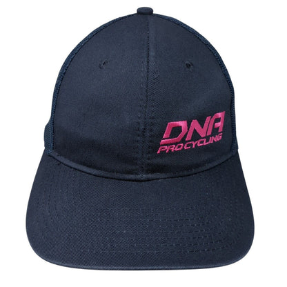 DNA Pro Cycling Snapback Mesh Back Trucker Hat Blue One Size Adjustable