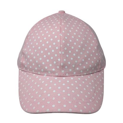 Unbranded Strapback Baseball Cap Pink One Size Adjustable Polka Dot Blank