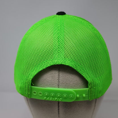 Pacific Headwear Trucker Hat Black Green One Size Mesh Snapback Building Center