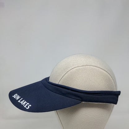 Sun Lakes Clip On Visor Hat Blue One Size Solid Headwear Outdoor
