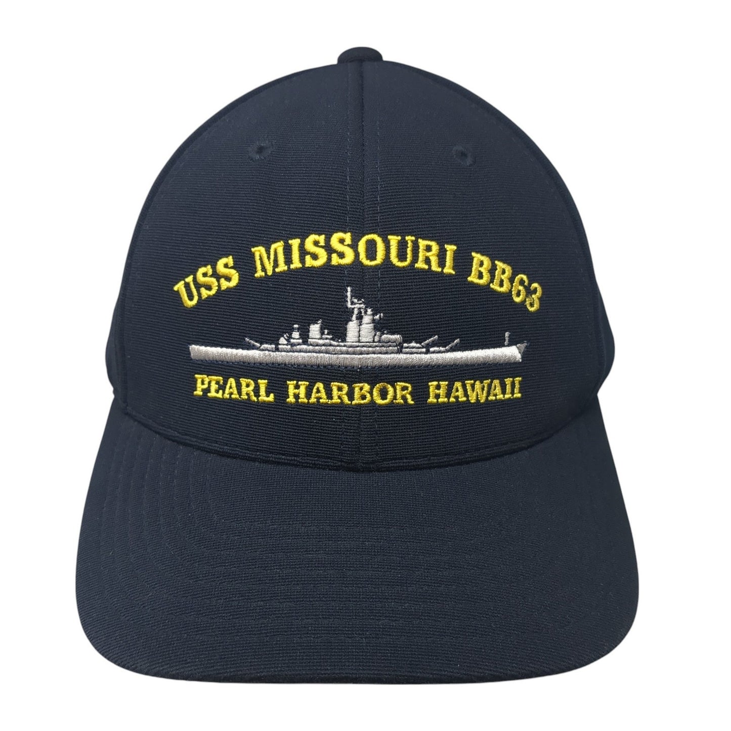 USS Missouri BB63 Pearl Harbor Hawaii Baseball Cap Blue OS Pacific Headwear