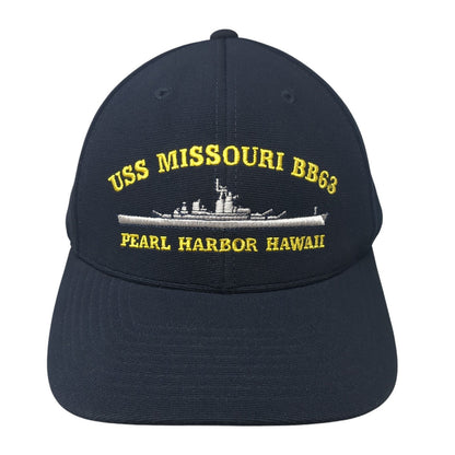 USS Missouri BB63 Pearl Harbor Hawaii Baseball Cap Blue OS Pacific Headwear