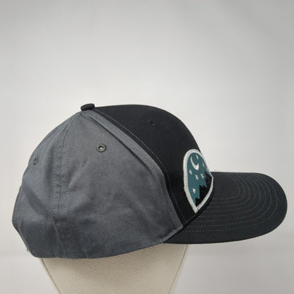 Star & Moon Snapback Hat Black OS Adjustable Embroidered Patriotic Richardson