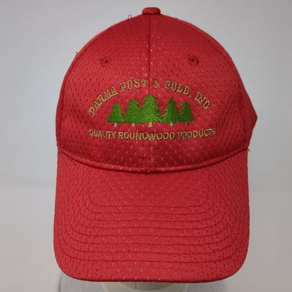 Parma Post & Pole Strapback Hat Red One Size Embroidered Cap America