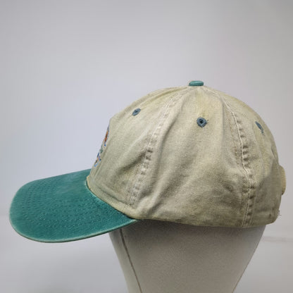 Sun Valley Baseball Cap Beige Green One Size Mountain Embroidery Slideback hat