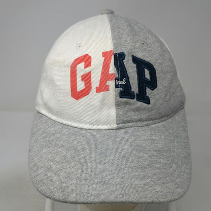 GAP Baseball Cap Gray White One Size Paris Tokyo Split Design Cotton Blend Hat