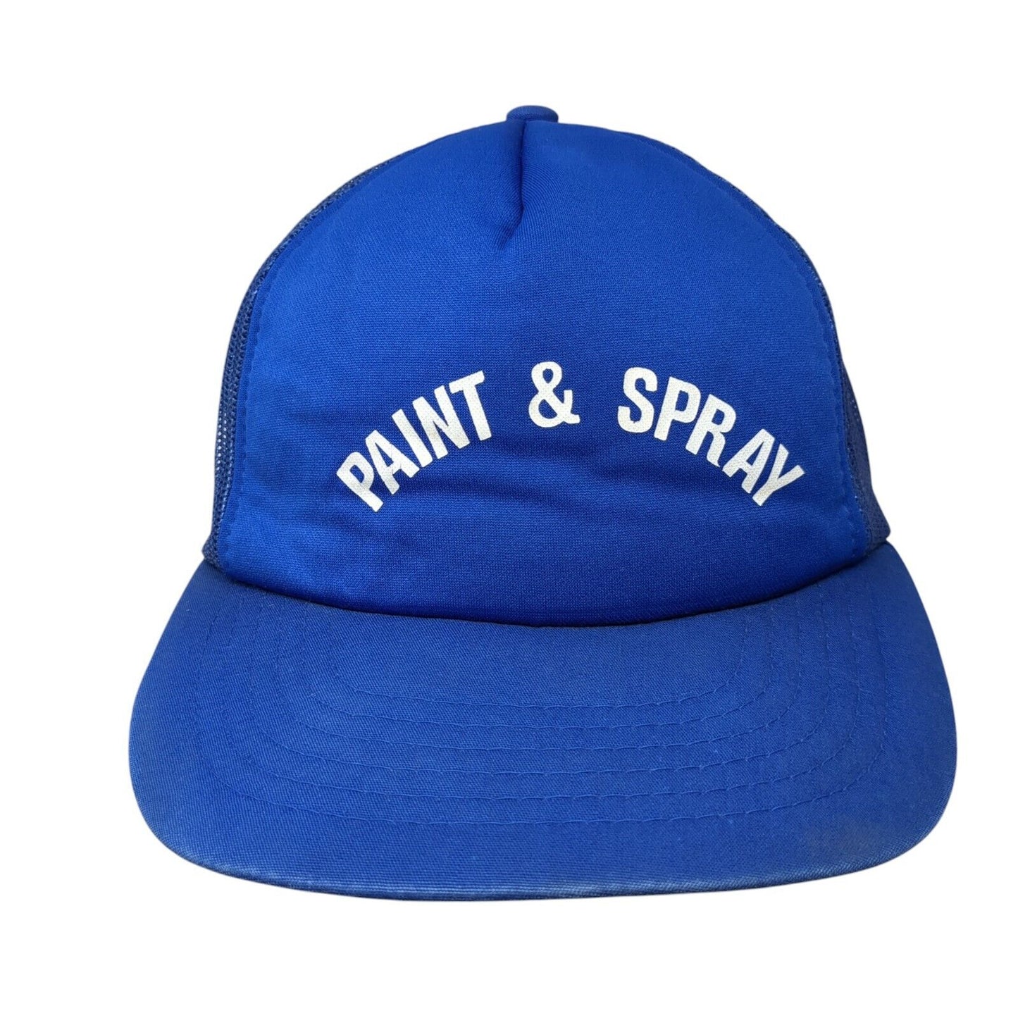 Paint & Spray Snapback Trucker Hat Blue OSFA Mesh Back Adjustable