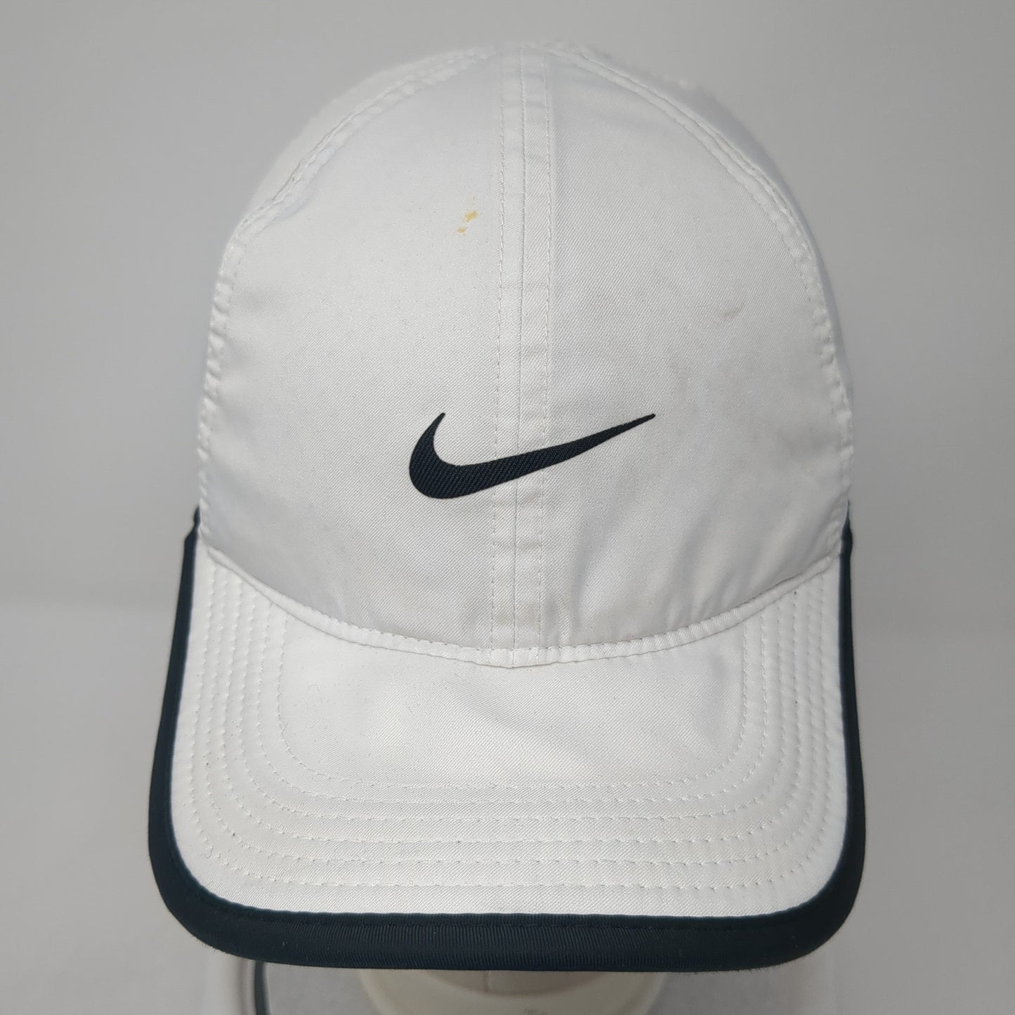 Nike Featherlight Strapback Hat White One Size Adjustable Dri-Fit