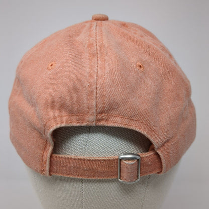 Unbranded Slideback Hat Pink One Size Adjustable Vented Holes 6 Panel Blank
