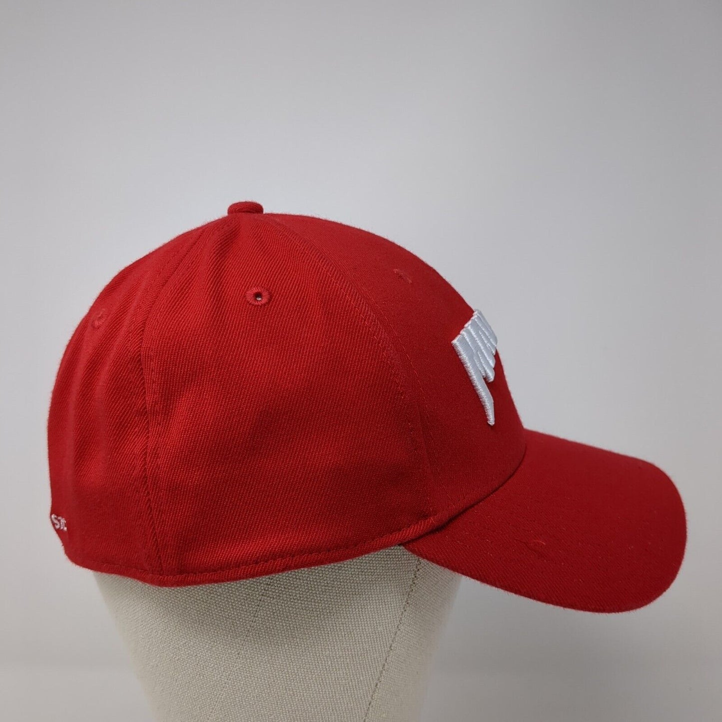 Maverik Fitted Hat Red S-M Solid Embroidered Adventure's First Stop