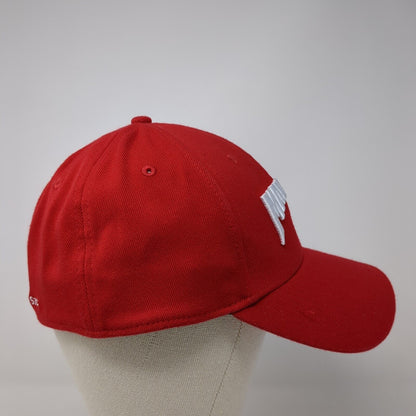 Maverik Fitted Hat Red S-M Solid Embroidered Adventure's First Stop
