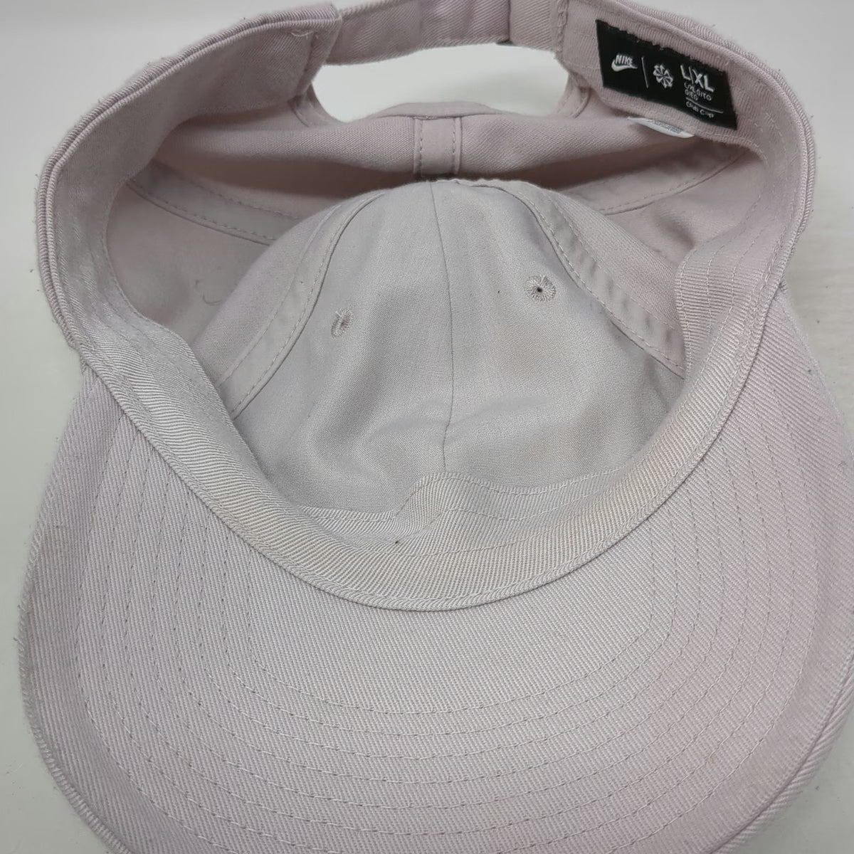 Nike Baseball Cap Purple XL Swoosh Logo Slideback Strapback Polyester Hat Club