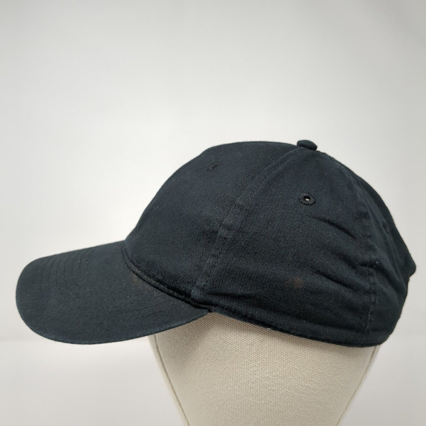 Unbranded Slideback Hat Black One Size Solid Adjustable Blank 6 Panel
