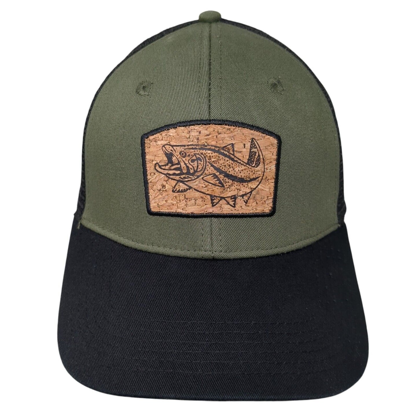 Fish Cork Patch Snapback Trucker Hat Multi One Size Mesh Back George