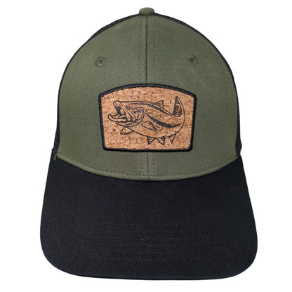 Fish Cork Patch Snapback Trucker Hat Multi One Size Mesh Back George