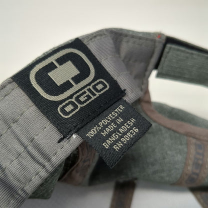 OGIO Baseball Cap Gray OSFM FNT Idaho Embroidery Strapback Heathered Logo Hat