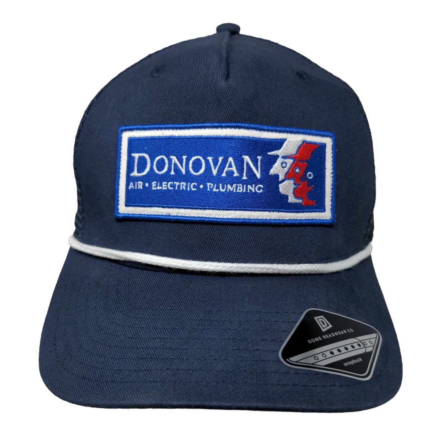 Donovan Air Electric Plumbing Mesh Back Rope Trucker Hat Blue One Size