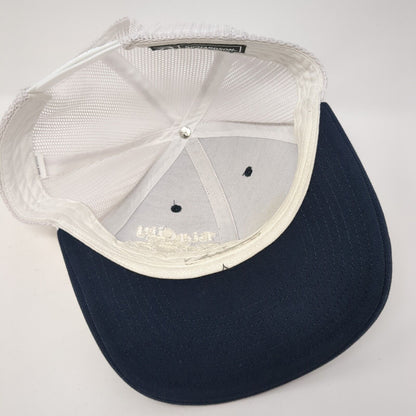 Big City Coffee & Cafe Snapback Trucker Hat Blue One Size Mesh Back