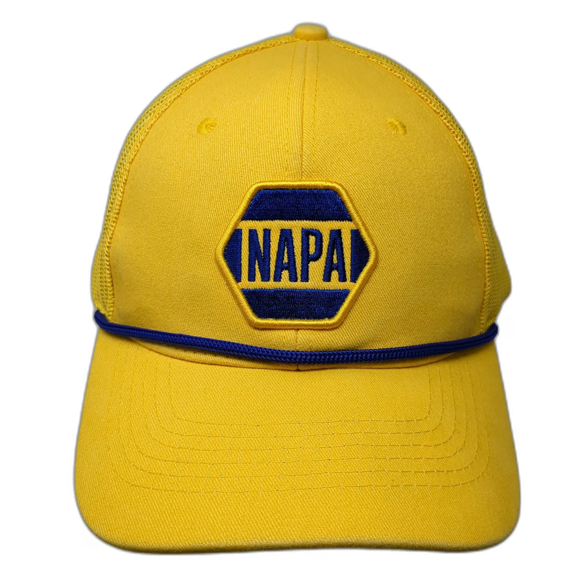 NAPA Parts Baseball Cap Yellow One Size 100th Anniversary Mesh Back Rope Hat