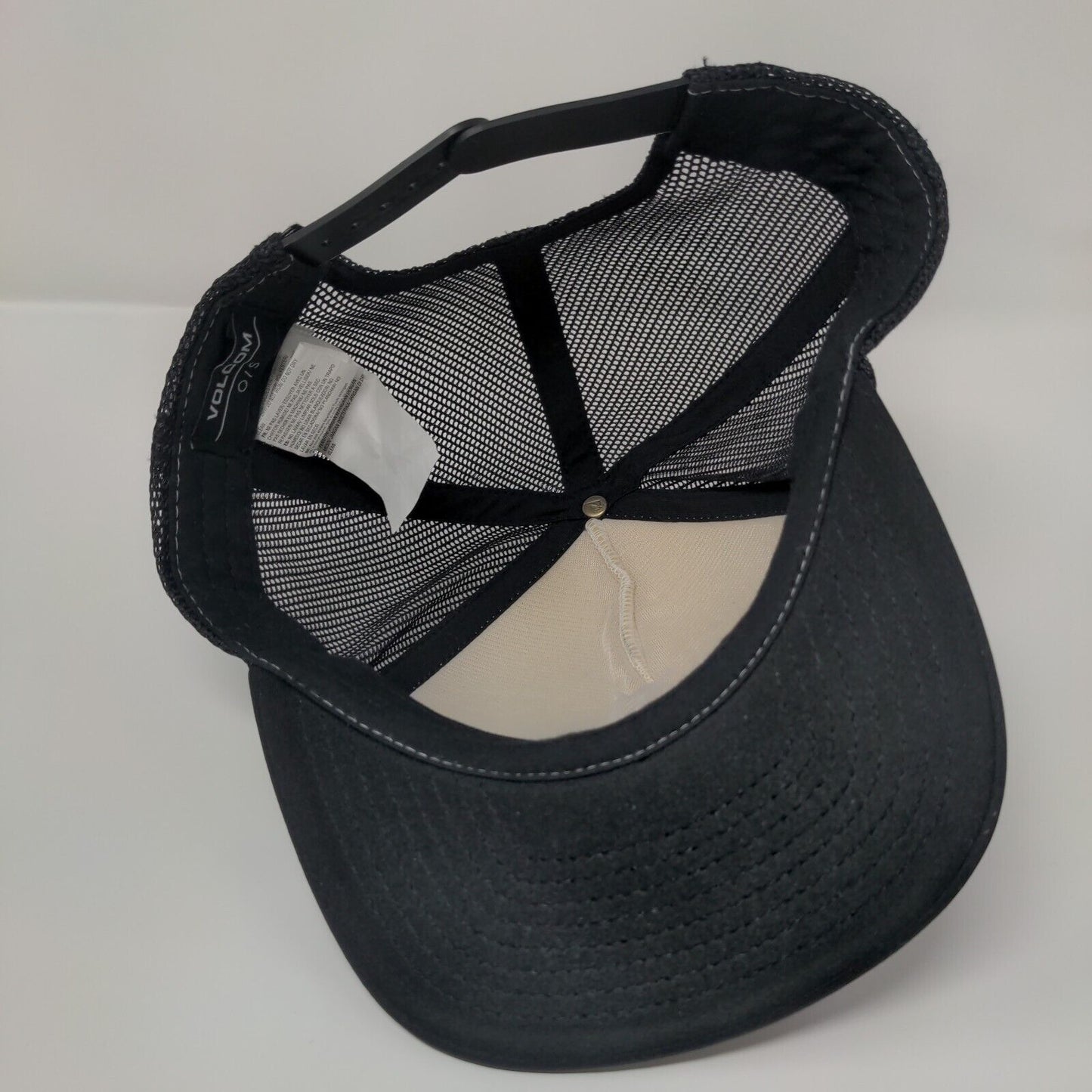Push A Skate Don't Contaminate Volcom Stone Trucker Hat Black OSFA Adjustable