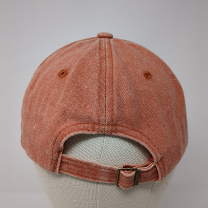 Unbranded Slideback Hat Orange One Size Solid Adjustable 6 Panel Blank