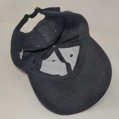 Unbranded Slideback Hat Black OSFM Adjustable Outdoor 6 Panel Blank