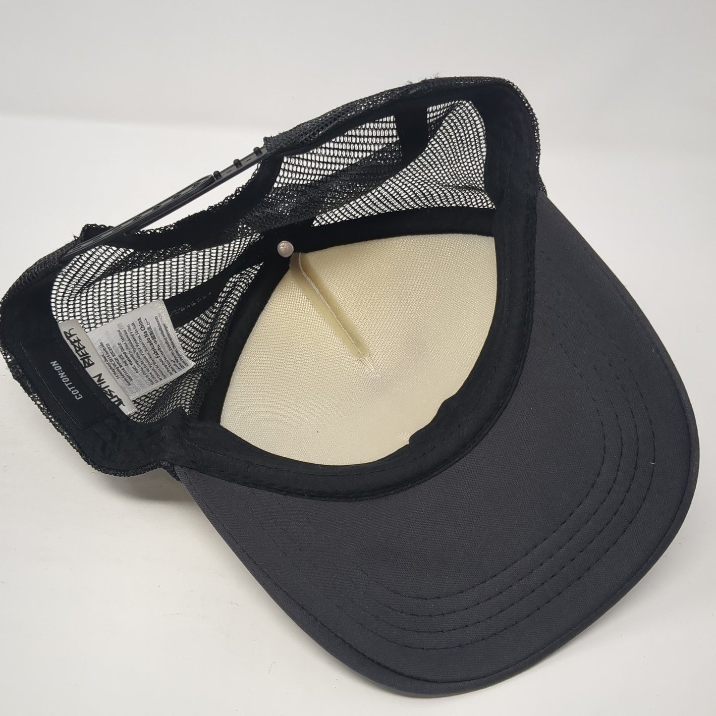 Bieber's Peaches Snapback Trucker Hat Black One Size Mesh Back Cotton On