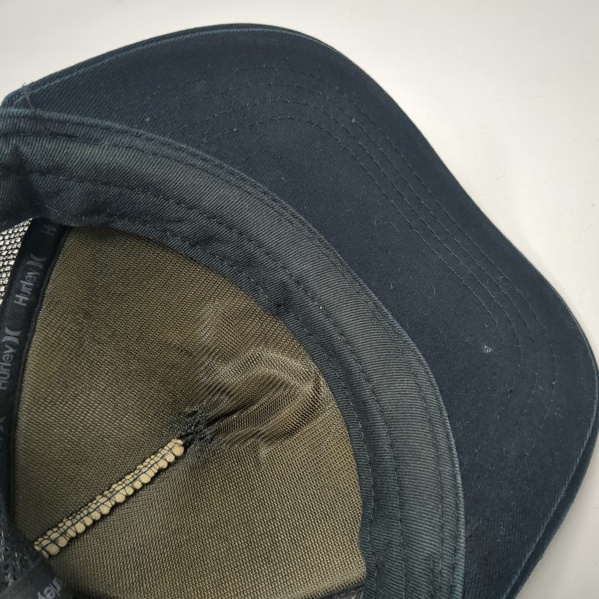 Hurley Trucker Hat Black One Size Blue Yellow Green Graphic Logo Mesh Snapback