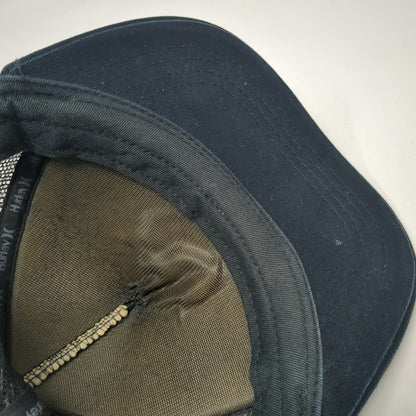 Hurley Trucker Hat Black One Size Blue Yellow Green Graphic Logo Mesh Snapback